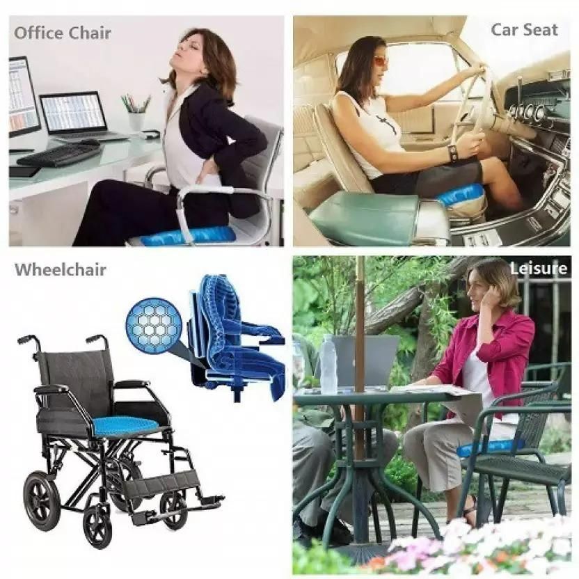 Gel Orthopedic Seat Cushion-Ergonomic Comfort • Back Pain Relief • Ideal for Office Chair.