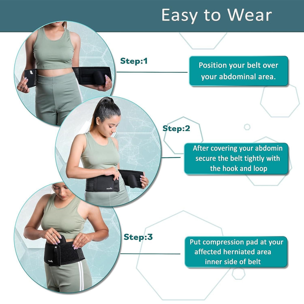 Umbilical Hernia Belt With Adjustable Compression